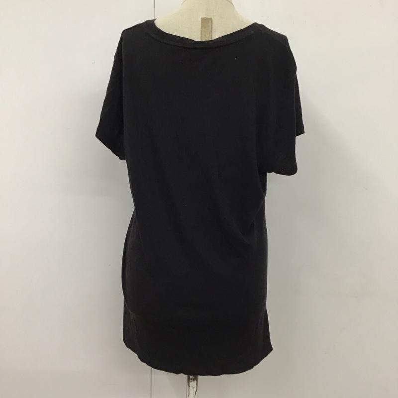 カルバン・クライン Calvin Klein Tシャツ 半袖 半袖カットソー プリントTシャツ クルーネックカットソー L プリント 黒 / ブラック / レディース USED 古着 中古 10115917