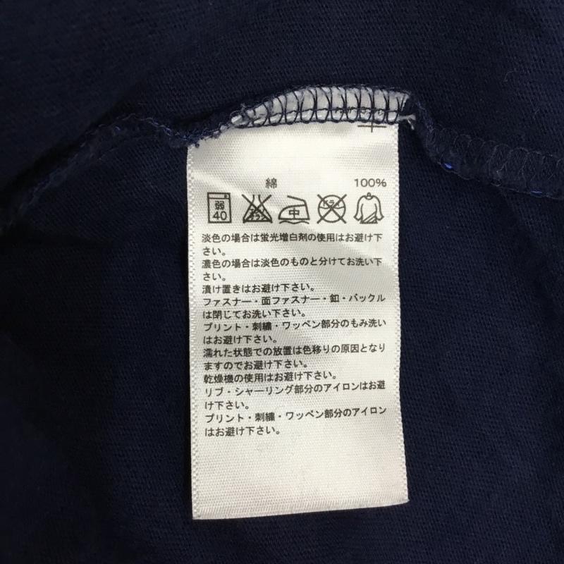 アディダス adidas Tシャツ 半袖 M ロゴ、文字 紺 / ネイビー / メンズ USED 古着 中古 10110688