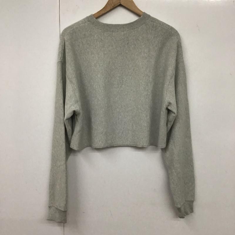 ローリーズファーム LOWRYS FARM トレーナー 長袖 FREE ロゴ、文字 X プリント 灰 / グレー / レディース USED 古着 中古 10131798