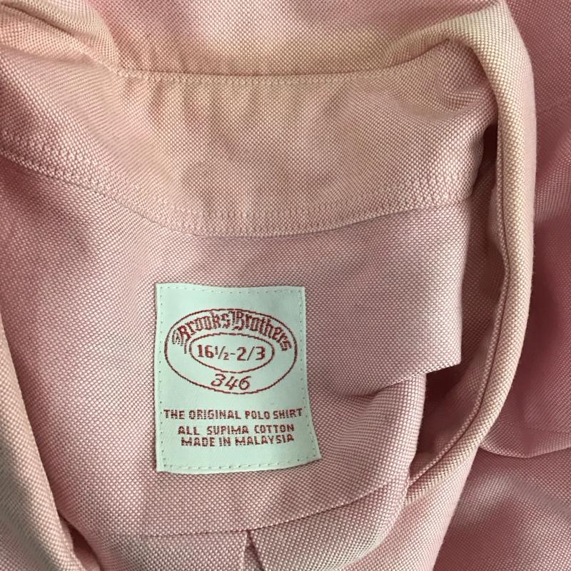 ブルックスブラザーズ BROOKS BROTHERS シャツ、ブラウス 長袖 長袖シャツ カラーシャツ ポケットシャツ 長袖カットソー ボタンダウンシャツ 無地 桃 / ピンク / メンズ USED 古着 中古 10107016