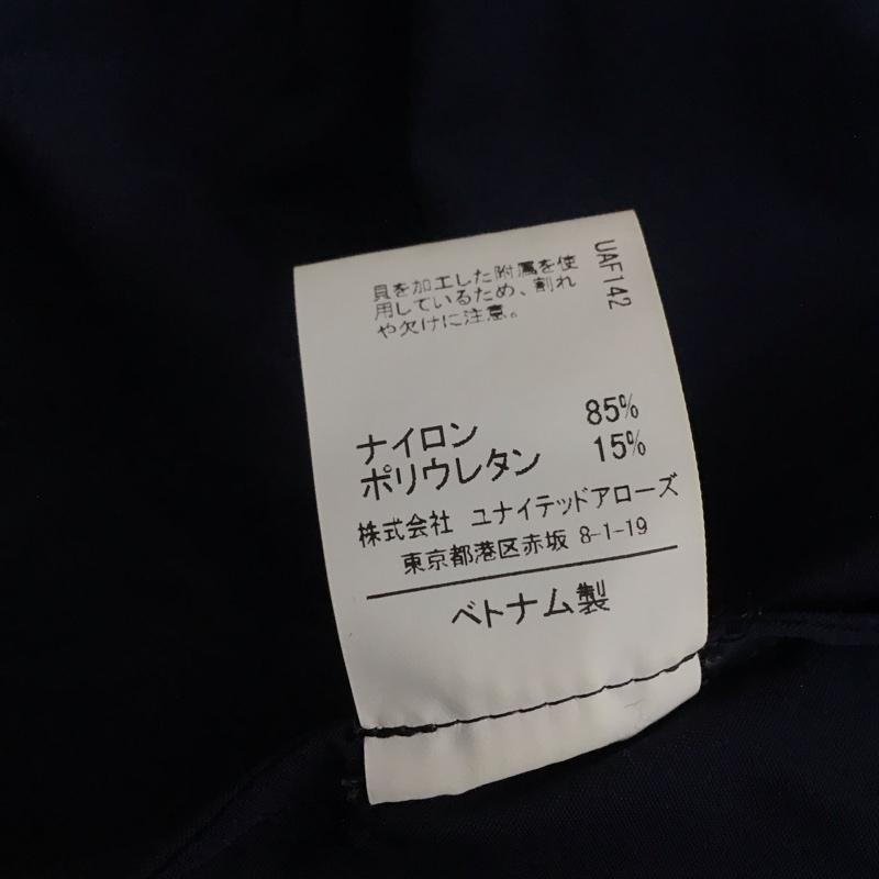 グリーンレーベルリラクシング green label relaxing シャツ、ブラウス 長袖 3511-167-1356 フリルスタンド XS 無地 紺 / ネイビー / レディース USED 古着 中古 10109663