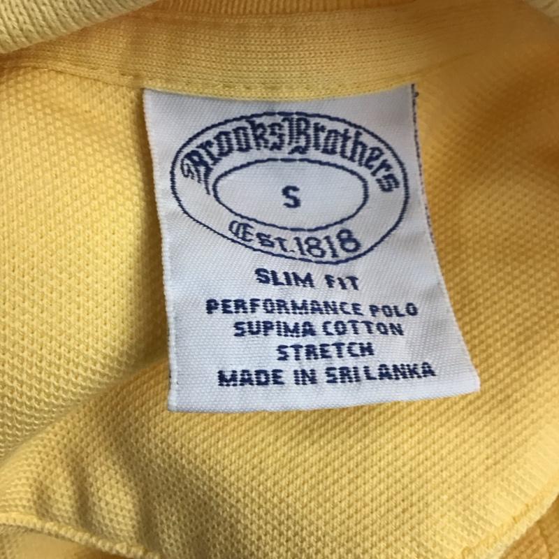 ブルックスブラザーズ BROOKS BROTHERS ポロシャツ 半袖 半袖ポロシャツ カラーシャツ 半袖カットソー S ロゴ、文字 黄 / イエロー / メンズ USED 古着 中古 10113750