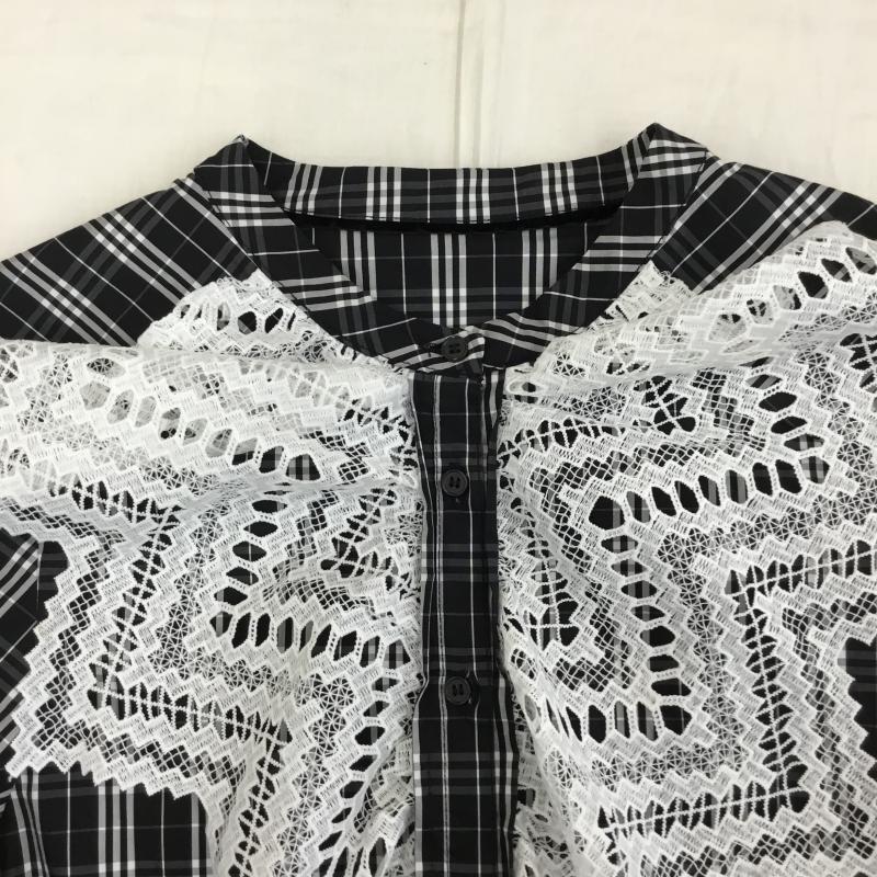 リリー ブラウン Lily Brown シャツ、ブラウス 長袖 FREE チェック 黒 / ブラック / X 白 / ホワイト / レディース USED 古着 中古 10129982