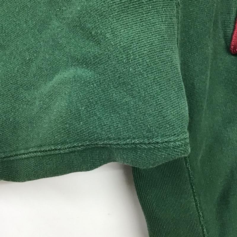 チャンピオン Champion トレーナー 長袖 長袖トレーナー スウェット クルーネック プルオーバー 90s XL ロゴ、文字 緑 / グリーン / メンズ USED 古着 中古 10132609