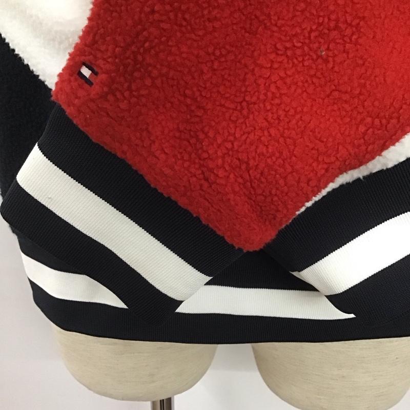 トミーヒルフィガー TOMMY HILFIGER トレーナー 長袖 長袖カットソー クルーネックカットソー フリースロングスリーブカットソー トレーナー M ロゴ、文字 赤 / レッド / X 紺 / ネイビー / メンズ USED 古着 中古 10106750