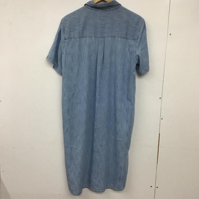 ギャップ GAP ワンピース ひざ丈スカート M 無地 水色 / ライトブルー / レディース USED 古着 中古 10134198