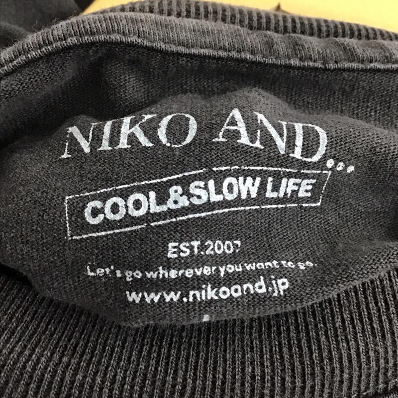ニコアンド niko and... カットソー 半袖 半袖カットソー プリントTシャツ クルーネックカットソー L プリント 黒 / ブラック / レディース USED 古着 中古 10136127