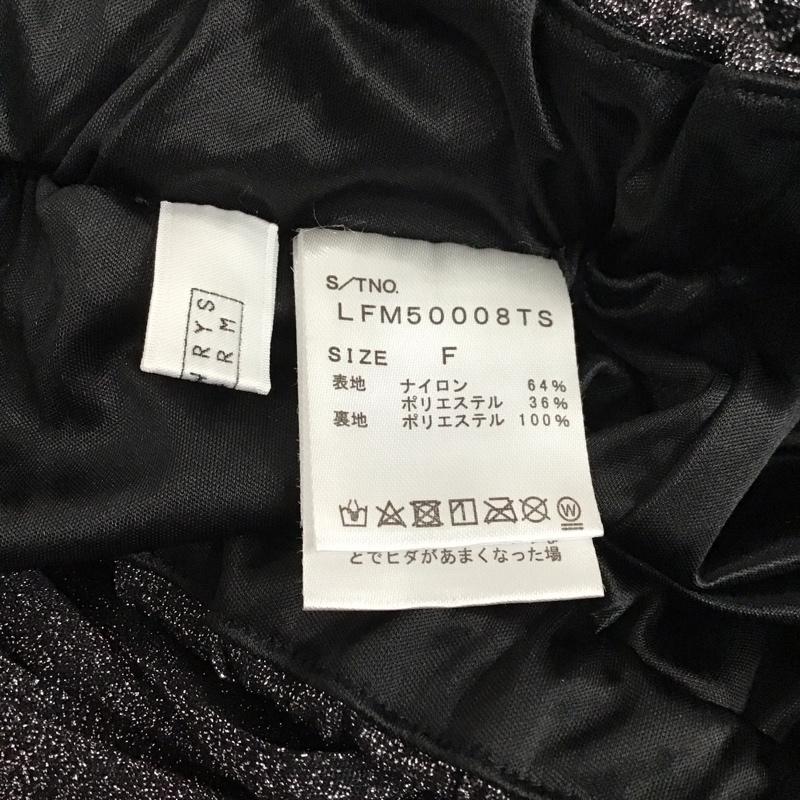 ローリーズファーム LOWRYS FARM スカート ロングスカート LFM50008TS ラメ ギャザー プリーツ FREE 無地 黒 / ブラック / レディース USED 古着 中古 10121591