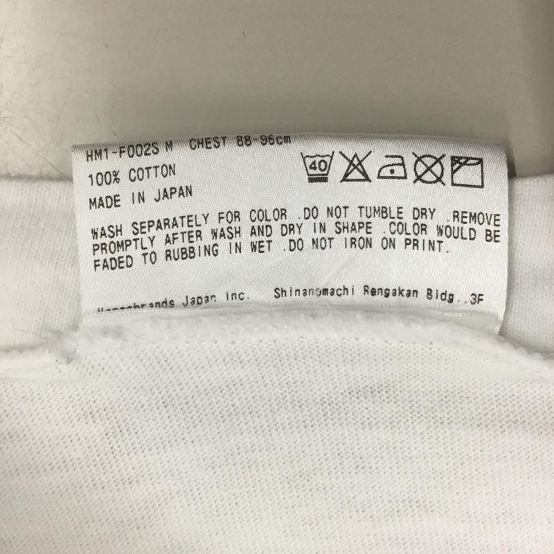 ヘインズ HANES Tシャツ 半袖 半袖カットソー プリントTシャツ クルーネックカットソー ロンハーマン M 無地 白 / ホワイト /  メンズ USED 古着 中古 10113302