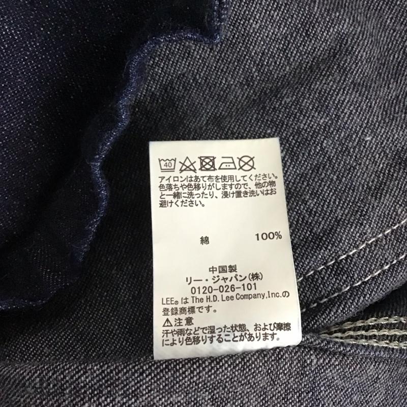 リー Lee ジャケット、上着 ジャケット、ブレザー デニムジャケット Gジャン アウター カジュアルジャケット L ロゴ、文字 インディゴ / インディゴ / メンズ USED 古着 中古 10134011
