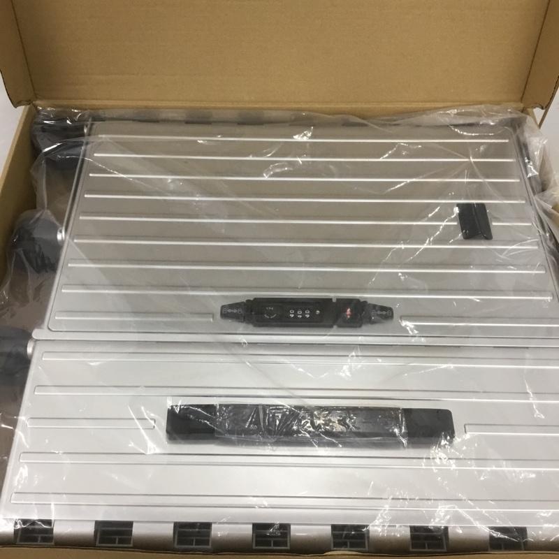 アンドフラット &.FLAT スーツケース、トランク スーツケース、トランク FL14-4-00001 折りたたみ ハードキャリーバッグ キャリーケース 箱有 ロゴ、文字 銀 / シルバー / メンズ USED 古着 中古 10137517