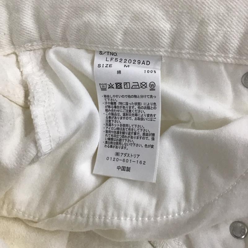 ローリーズファーム LOWRYS FARM パンツ デニム、ジーンズ lf522029ad フレアデニムパンツ ワイドパンツ カジュアルジーンズ M 無地 白 / ホワイト / レディース USED 古着 中古 10107374