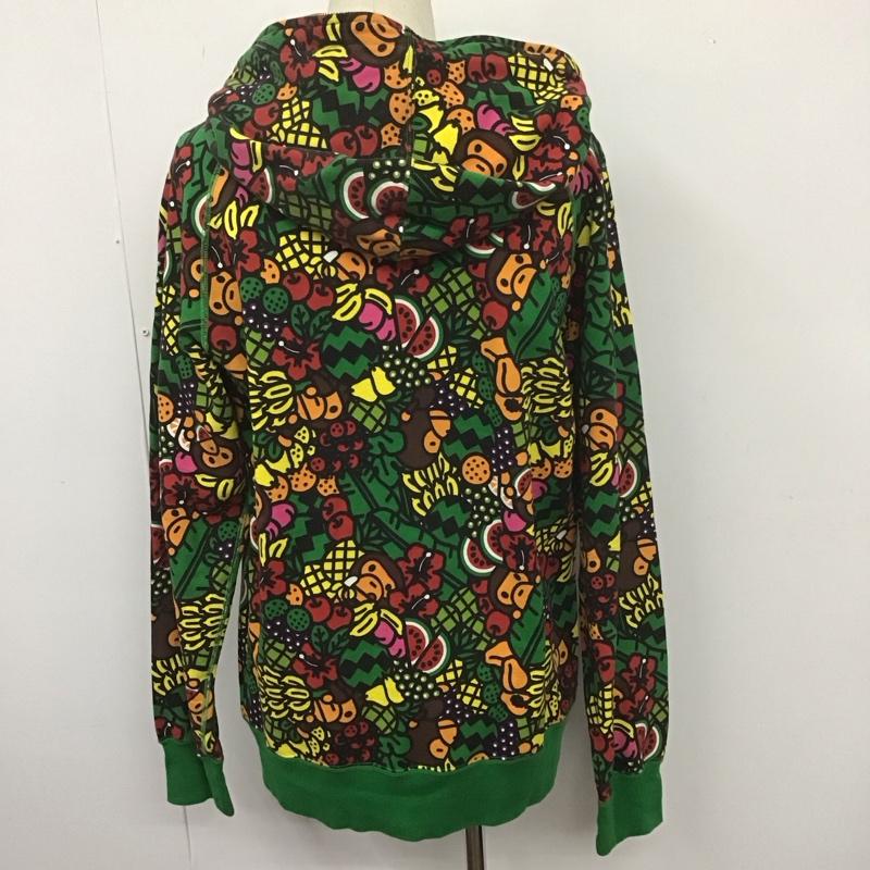 アベイシングエイプ A BATHING APE パーカー 長袖 ジップアップパーカー 長袖パーカー フード付きパーカー プリントスウェット XL プリント マルチカラー / マルチカラー / メンズ USED 古着 中古 10107395