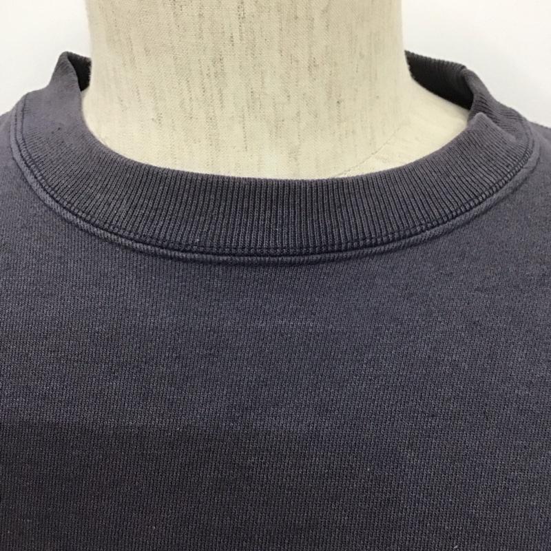 カーハート Carhartt トレーナー 長袖 長袖トレーナー スウェット クルーネック リブスウェットカットソー M ロゴ、文字 紺 / ネイビー / メンズ USED 古着 中古 10107682