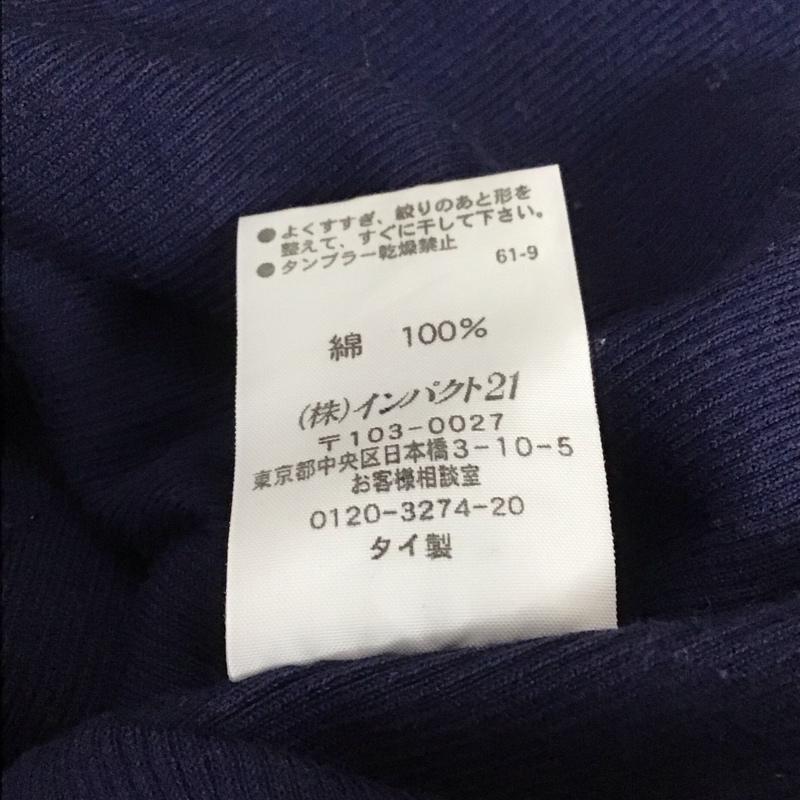 ラルフローレン RALPHLAUREN Tシャツ 半袖 KK RL KM 23 72 Uネック リブ L ワンポイント 紺 / ネイビー / レディース USED 古着 中古 10109609