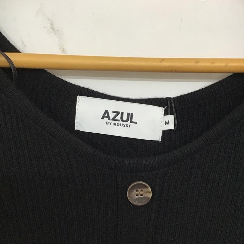 アズールバイマウジー AZUL BY MOUSSY ワンピース ロングスカート 250fsb73-127c PLEATSKNITONEPIECE 長袖ニットワンピース M 無地 黒 / ブラック / レディース USED 古着 中古 10137546