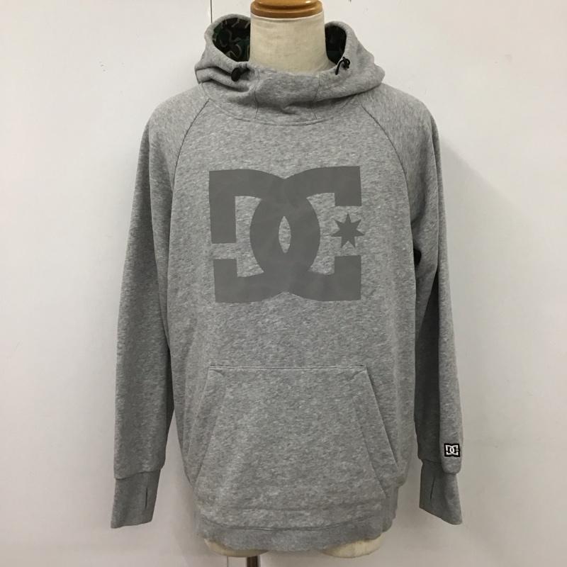 ディーシー DC パーカー 長袖 長袖パーカー フード付きパーカー プリントスウェット トレーナー L ロゴ、文字 灰 / グレー /  メンズ USED 古着 中古 10119900