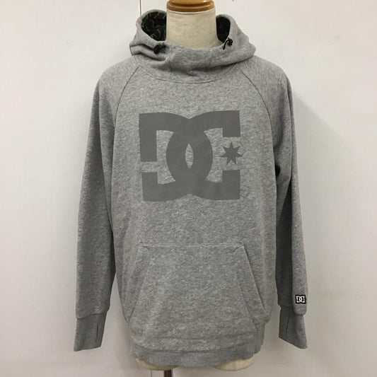 ディーシー DC パーカー 長袖 長袖パーカー フード付きパーカー プリントスウェット トレーナー L ロゴ、文字 灰 / グレー /  メンズ USED 古着 中古 10119900