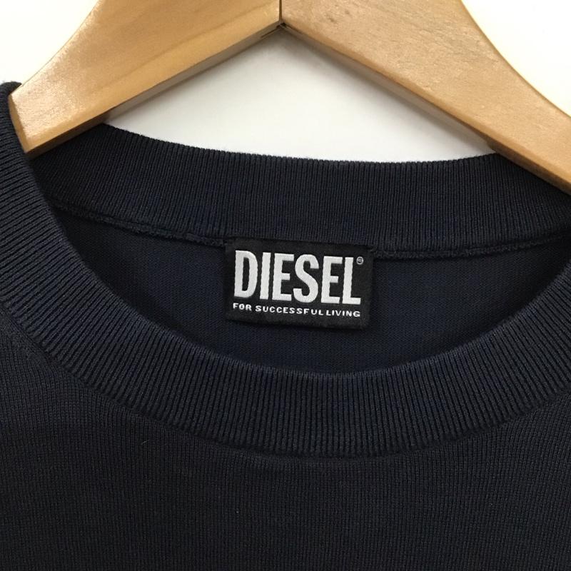 ディーゼル DIESEL ニット、セーター 長袖 XL 無地 紺 / ネイビー / メンズ USED 古着 中古 10128573
