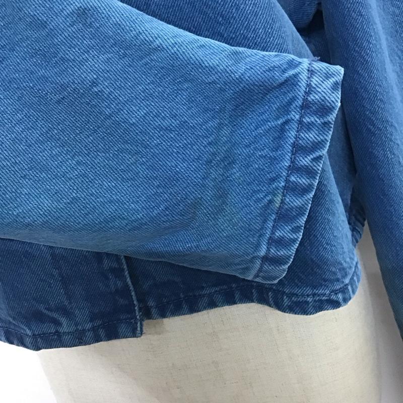 ザラ ZARA ジャケット、上着 ジャケット、ブレザー 6688 002 409 クロップド丈 丸襟 デニムジャケット M 無地 青 / ブルー / レディース USED 古着 中古 10109707