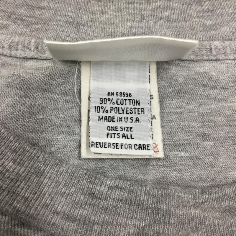 ダナキャランジーンズ DKNYJEANS Tシャツ 半袖 半袖カットソー プリントTシャツ クルーネックカットソー 90s プリント 灰 / グレー / メンズ USED 古着 中古 10116733