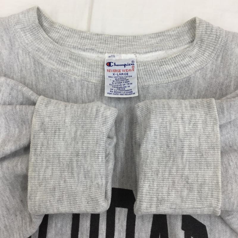 チャンピオン Champion トレーナー 長袖 REVERSE WEAVE 90s XL ロゴ、文字 灰 / グレー / メンズ USED 古着 中古 10133599