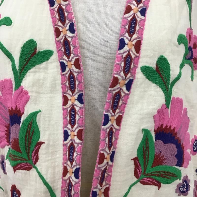 ザラ ZARA ベスト ベスト 6895 022 712 刺繍 L 花柄 アイボリー / アイボリー / レディース USED 古着 中古 10108555