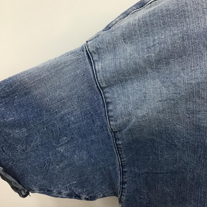 ザラメン ZARA MAN Tシャツ 半袖 無地Tシャツ クルーネックカットソー デニム半袖カットソー XL 無地 インディゴ / インディゴ / メンズ USED 古着 中古 10105614