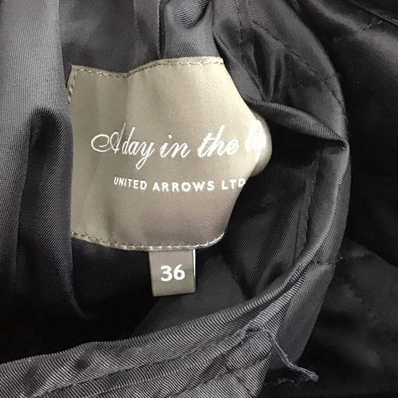 アデイインザライフ ユナイテッドアローズ A day in the life UNITED ARROWS コート トレンチコート 6325-699-0333 2WAY ライナー付き 36 無地 紺 / ネイビー / レディース USED 古着 中古 10122887