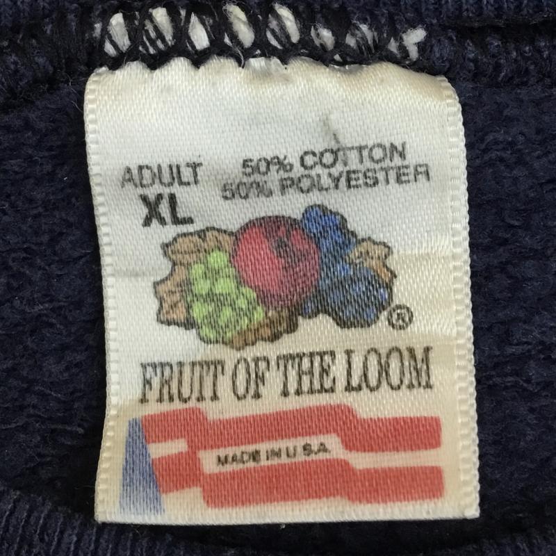 フルーツオブザルーム FRUIT OF THE LOOM トレーナー 長袖 ニューヨーク市警 エンブレム刺繍 XL ロゴ、文字 紺 / ネイビー / メンズ USED 古着 中古 10135947