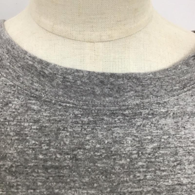 アメリカーナ AMERICANA カットソー 長袖 FOOT BALL TEE 後ろVネック丸胴 ワンポイント 灰 / グレー / レディース USED 古着 中古 10122465