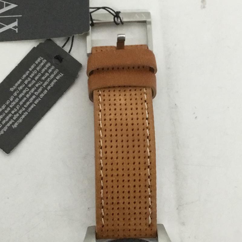 アルマーニエクスチェンジ A/X ARMANIEXCHANGE 腕時計 アナログ(クォーツ式) AX1608 レザーベルト ロゴ、文字 茶 / ブラウン / X 銀 / シルバー / X 黒 / ブラック / メンズ USED 古着 中古 10129462