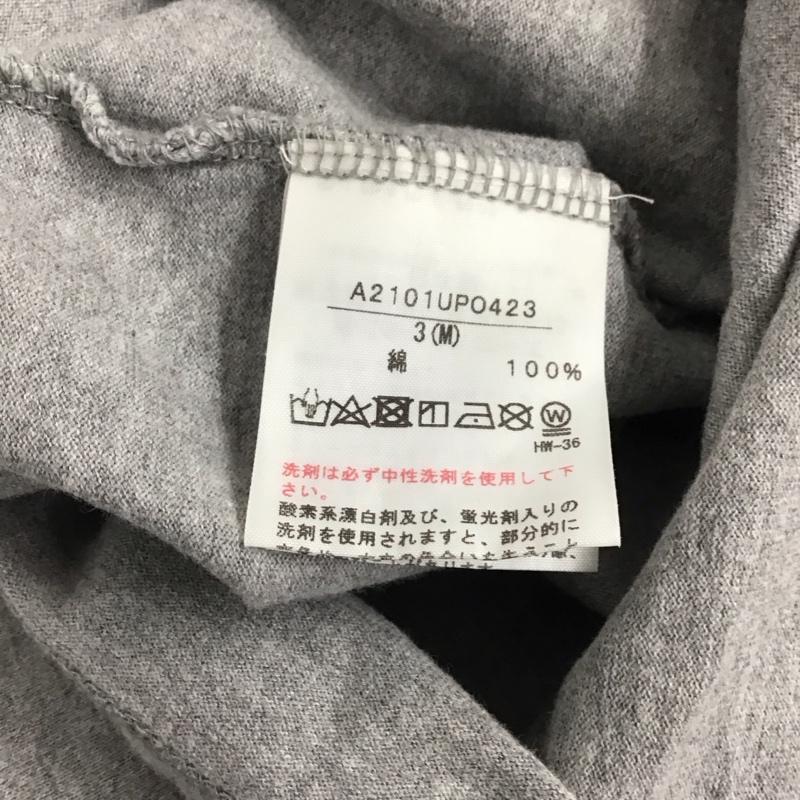 ピンクハウス PINK HOUSE Tシャツ 長袖 M 無地 X ロゴ、文字 灰 / グレー / レディース USED 古着 中古 10143379
