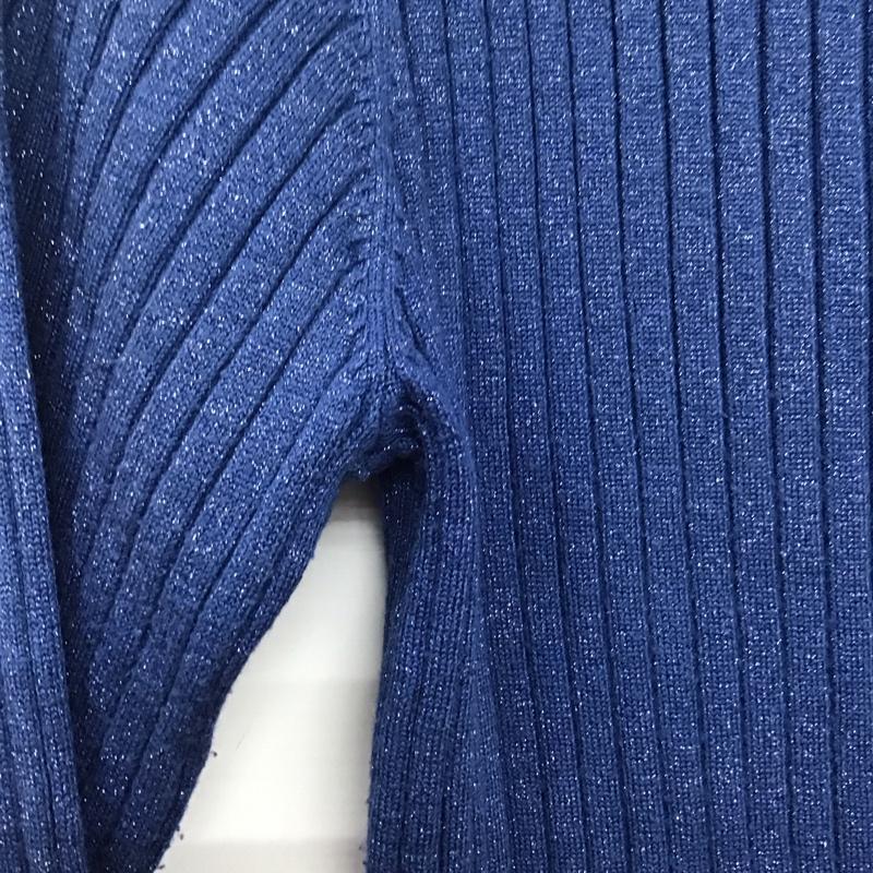 ロペピクニック ROPE PICNIC ニット、セーター 長袖 ボタンディテールラメプルオーバー GDM-59690 38 無地 青 / ブルー / レディース USED 古着 中古 10138686