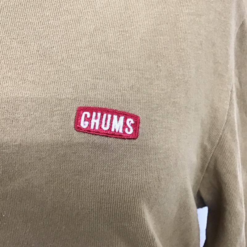 チャムス CHUMS Tシャツ 長袖 CH11-1830 ブービーロゴ バックロゴ ロンT M ロゴ、文字 ベージュ / ベージュ / レディース USED 古着 中古 10123111