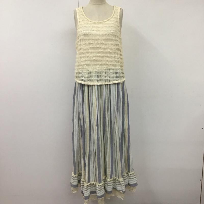 アクシーズファム axes femme ワンピース ロングスカート MB341X19 ノースリーブ レース M ストライプ マルチカラー / マルチカラー / レディース USED 古着 中古 10116765