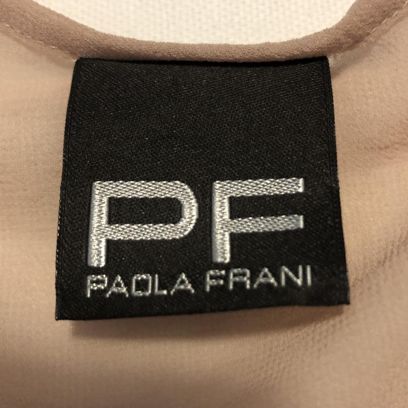 パオラフラーニ PAOLA FRANI カットソー 半袖 レース シフォン ノースリーブカットソー 38 無地 X 花柄 X ベージュ / ベージュ / X 桃 / ピンク / レディース USED 古着 中古 10015370