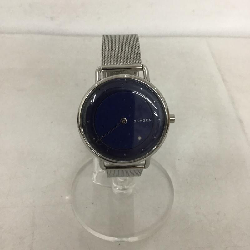 スカーゲン SKAGEN 腕時計 アナログ(クォーツ式) SKW2738 箱有 ロゴ、文字 銀 / シルバー / レディース USED 古着 中古 10134462