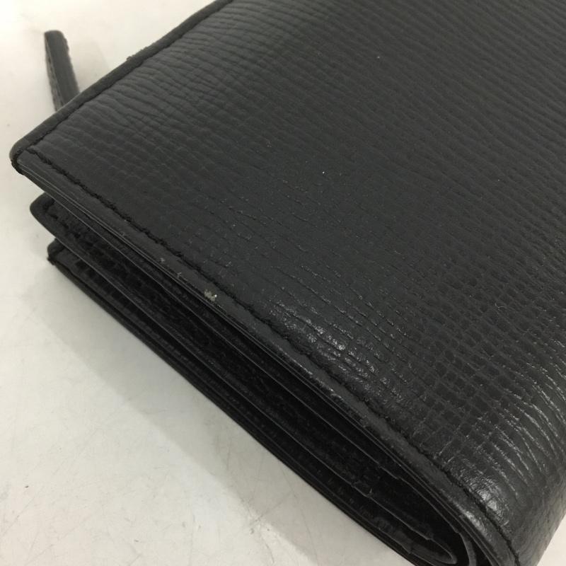 ポロラルフローレン POLO RALPH LAUREN 財布 二つ折り L字ファスナー 縦型 ワンポイント 黒 / ブラック / メンズ USED 古着 中古 10141943
