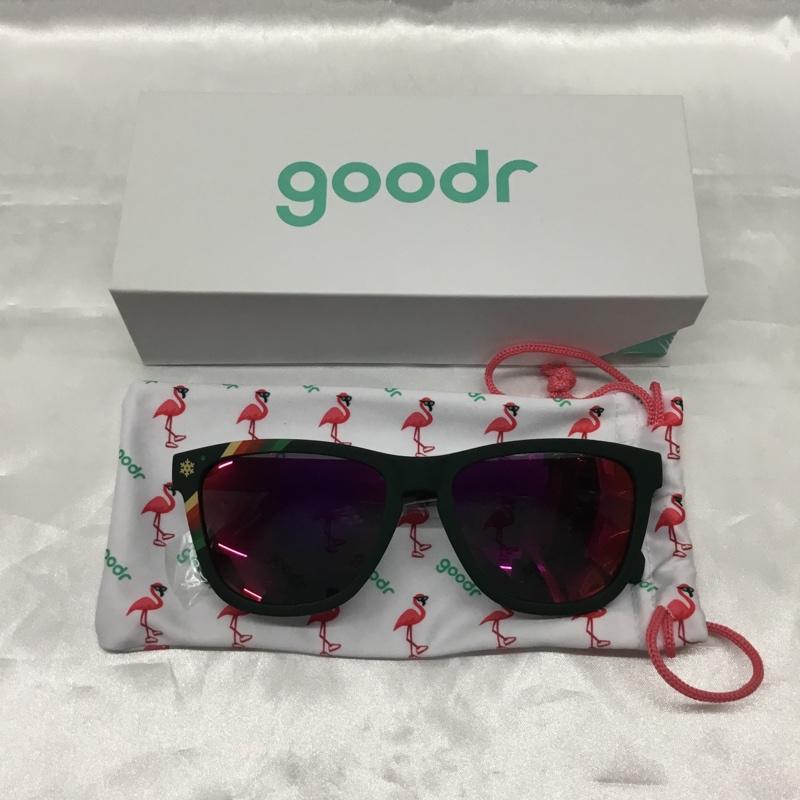 グダー goodr めがね・サングラス サングラス OG-XMS20-RS2-RF Nakatomi Tower Christmas Party ミラーレンズ ロゴ、文字 緑 / グリーン / メンズ USED 古着 中古 10110817