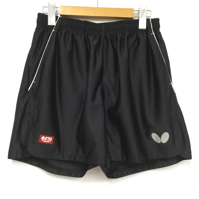 バタフライ BUTTERFLY パンツ ショートパンツ 51770-278 Voパンツ 卓球ウェア スポーツウェア タグ付き L ワンポイント 黒 / ブラック / X 銀 / シルバー / メンズ USED 古着 中古 10135695