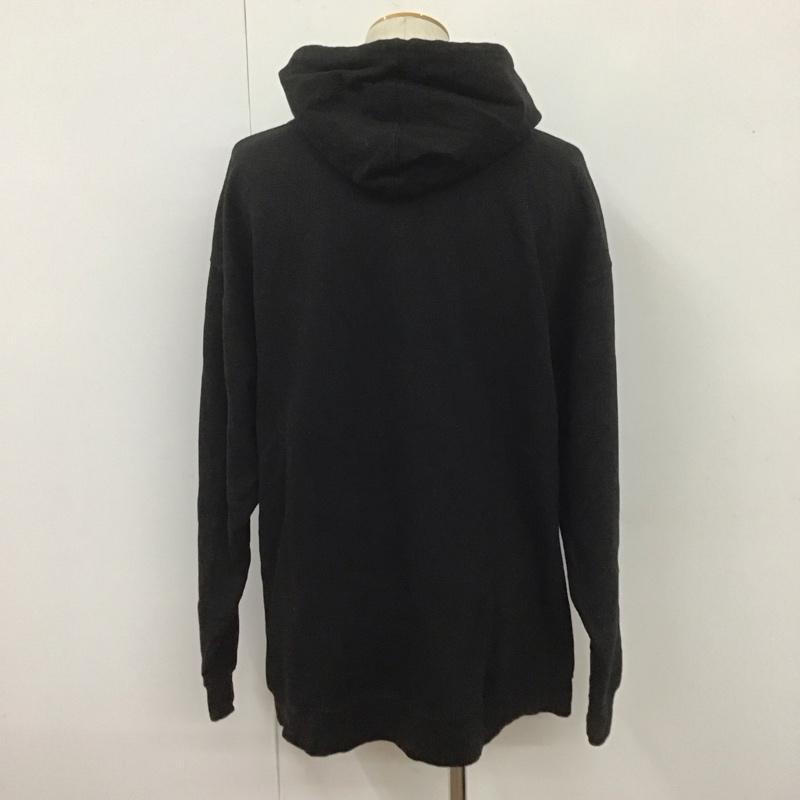 ミシカ MNWKA パーカー 長袖 長袖パーカー フード付き長袖カットソー スウェット プリントパーカー XL プリント 黒 / ブラック / メンズ USED 古着 中古 10107229