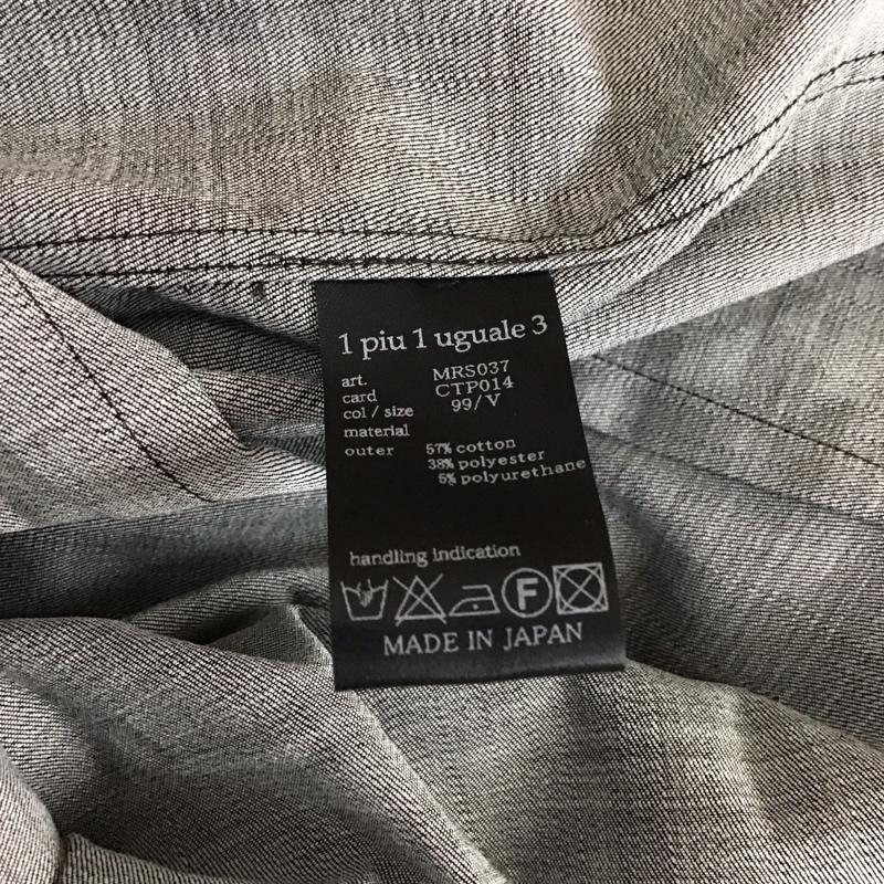 ウノピュウノウグァーレトレリラックス 1piu1uguale3 RELAX シャツ、ブラウス 長袖 長袖シャツ カラーシャツ 長袖カットソー プルオーバー 5 無地 黒 / ブラック / メンズ USED 古着 中古 10119260