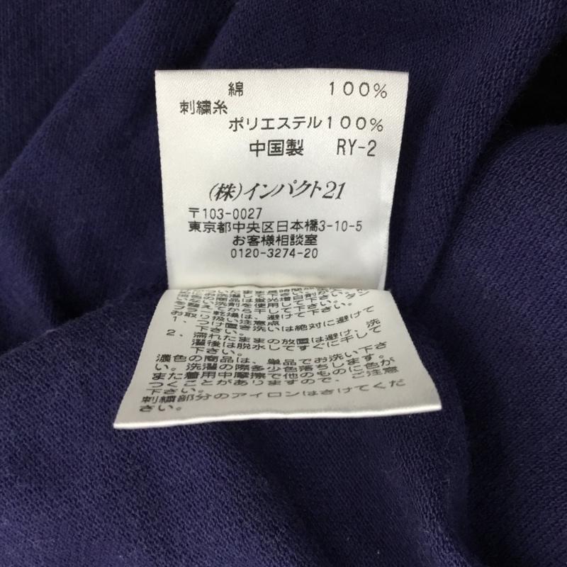 ポロバイラルフローレン Polo by RALPH LAUREN ポロシャツ 半袖 半袖ポロシャツ カラーシャツ 半袖カットソー L ロゴ、文字 紺 / ネイビー / メンズ USED 古着 中古 10106509