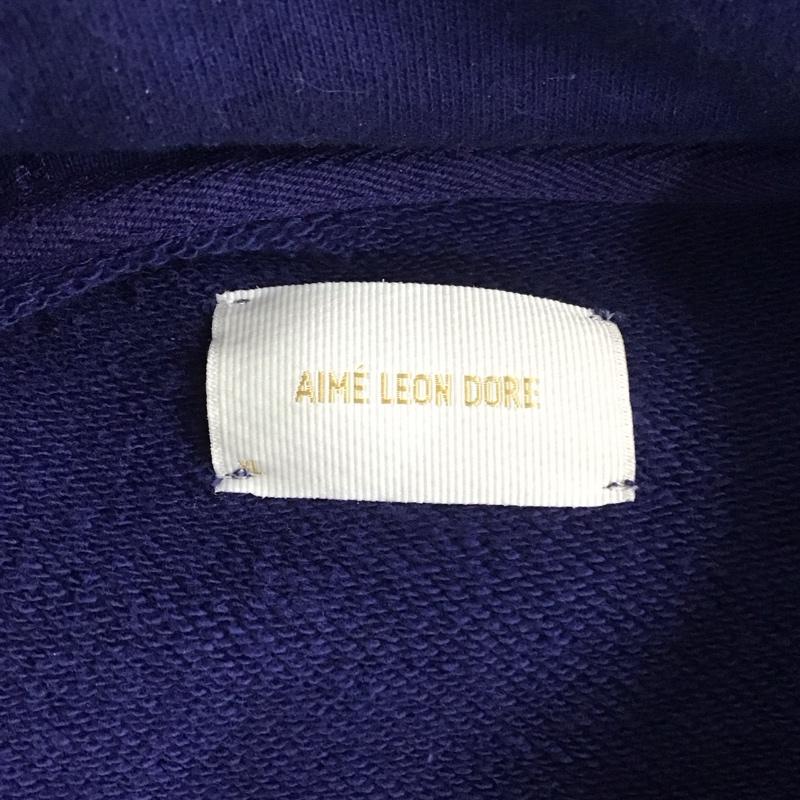 エメレオンドレ Aime Leon Dore パーカー 長袖 長袖パーカー フード付きパーカー プリントスウェット トレーナー ロゴ、文字 紺 / ネイビー / メンズ USED 古着 中古 10110813