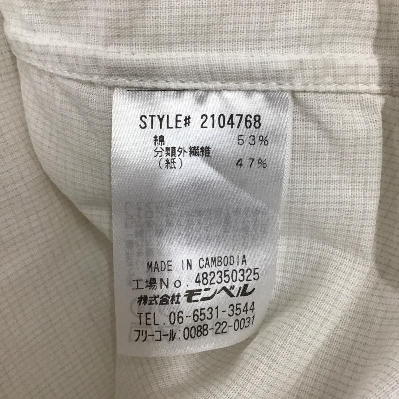 モンベル mont-bell シャツ、ブラウス 長袖 KAMICO 2104768 スタンダードカラーシャツ XS 無地 白 / ホワイト / メンズ USED 古着 中古 10123438