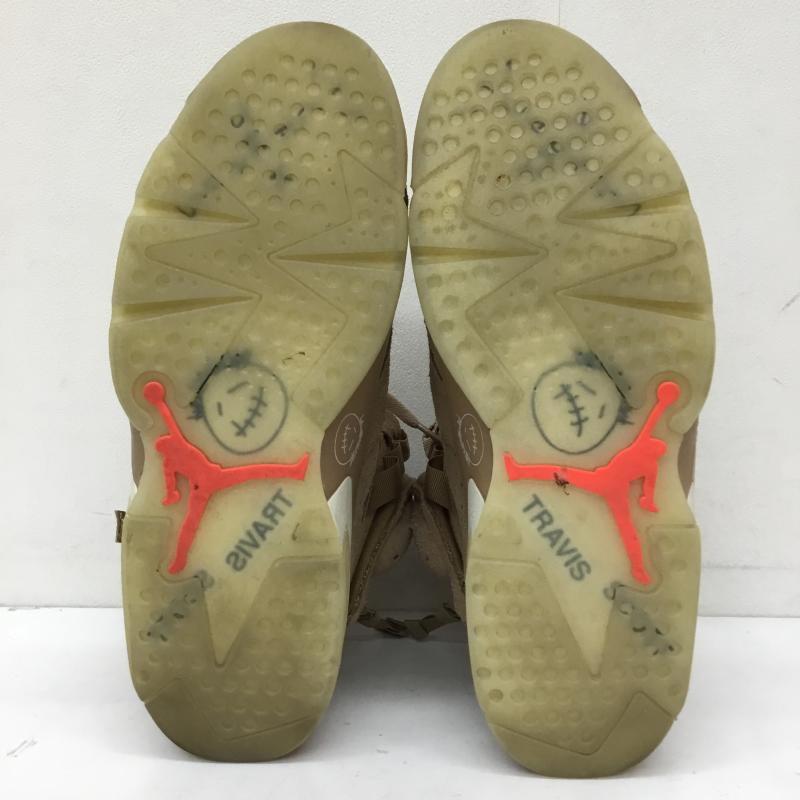 ナイキ NIKE スニーカー スニーカー DH0690-200 Travis Scott × Nike Air Jordan 6 British Khaki 28.0cm ロゴ、文字 ベージュ / ベージュ / X 茶 / ブラウン / メンズ USED 古着 中古 10139444