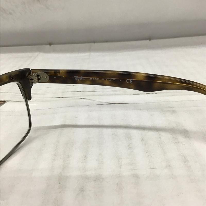レイバン Ray-Ban めがね・サングラス めがね RB4190 スクエア クリアレンズ ロゴ、文字 茶 / ブラウン / レディース USED 古着 中古 10114313
