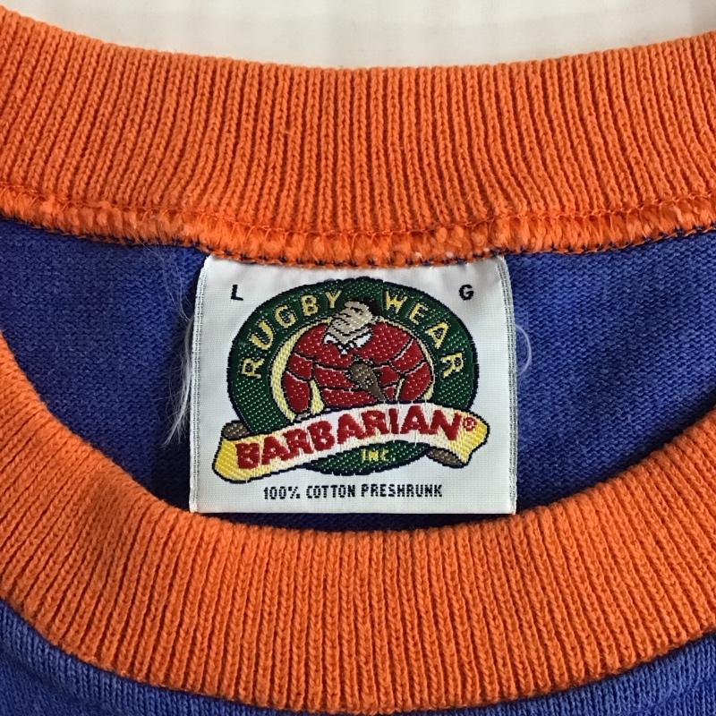 バーバリアン Barbarian トレーナー 長袖 長袖トレーナー スウェット クルーネック リブスウェットカットソー 90s カナダ製 L ロゴ、文字 マルチカラー / マルチカラー /  メンズ USED 古着 中古 10119909