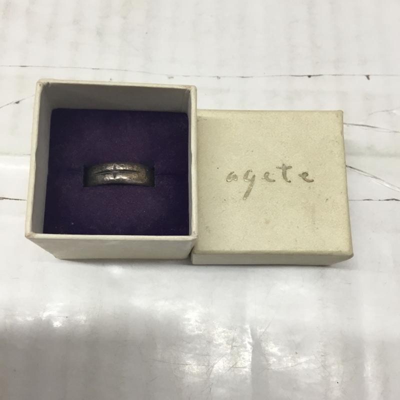 アガット agete アクセサリー 指輪 9号 箱有 銀 / シルバー / レディース USED 古着 中古 10114213
